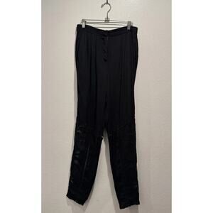 Something Else By Natalie Wood US 4 Embroidered Black Pants‎ Anthropologie